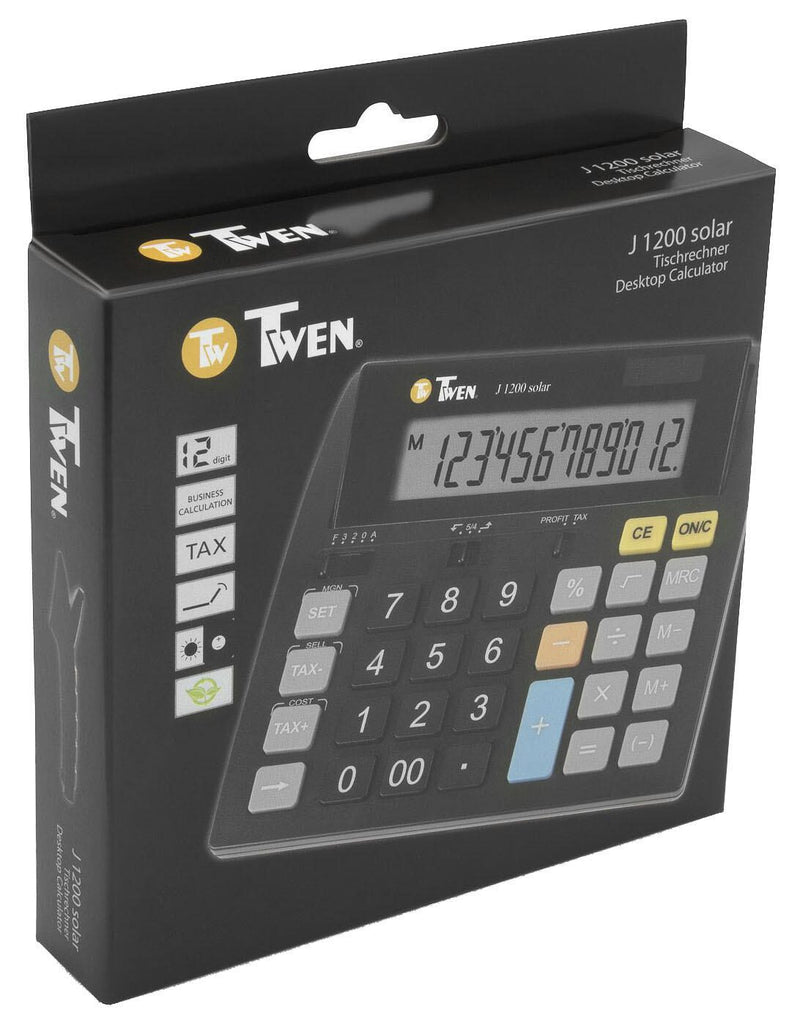 TWEN Tischrechner J-1200 schwarz