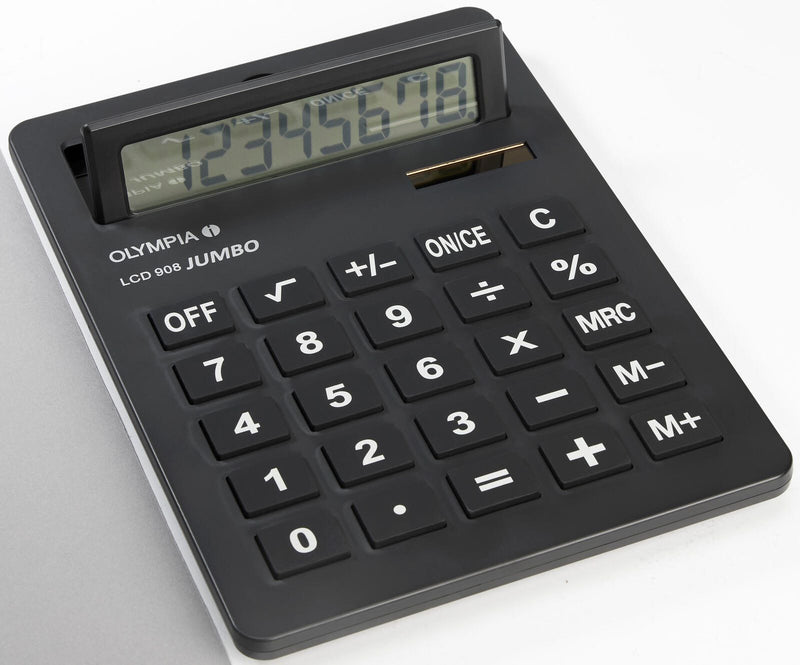 OLYMPIA Tischrechner Jumbo LCD-908 schwarz