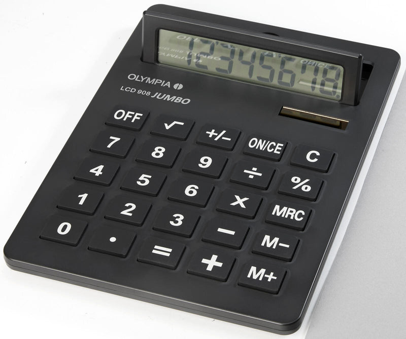 OLYMPIA Tischrechner Jumbo LCD-908 schwarz