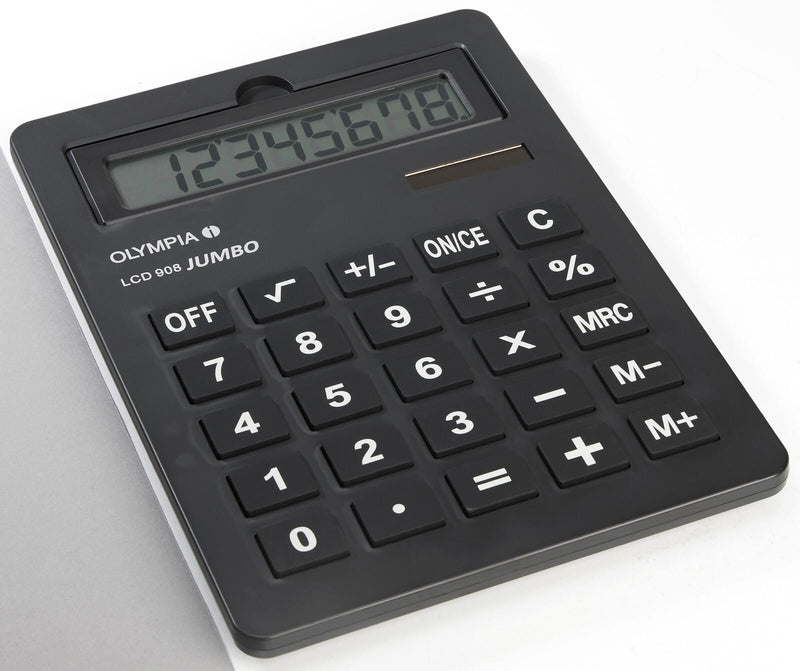 OLYMPIA Tischrechner Jumbo LCD-908 schwarz