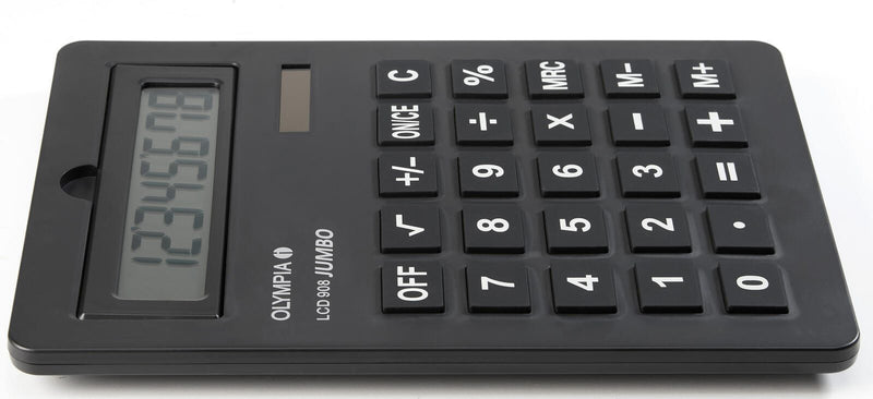 OLYMPIA Tischrechner Jumbo LCD-908 schwarz
