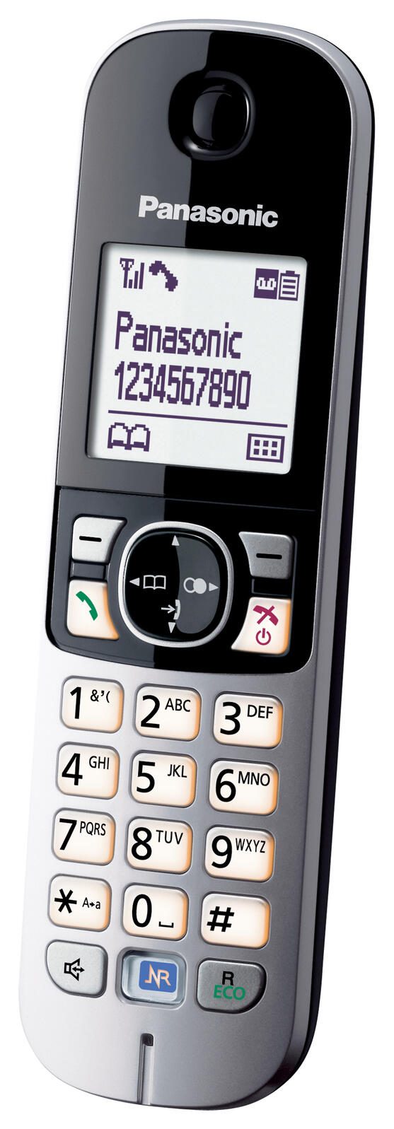 Panasonic Schnurloses Telefon mit Anrufbeantworter KX-TG6821GB schwarz-silber