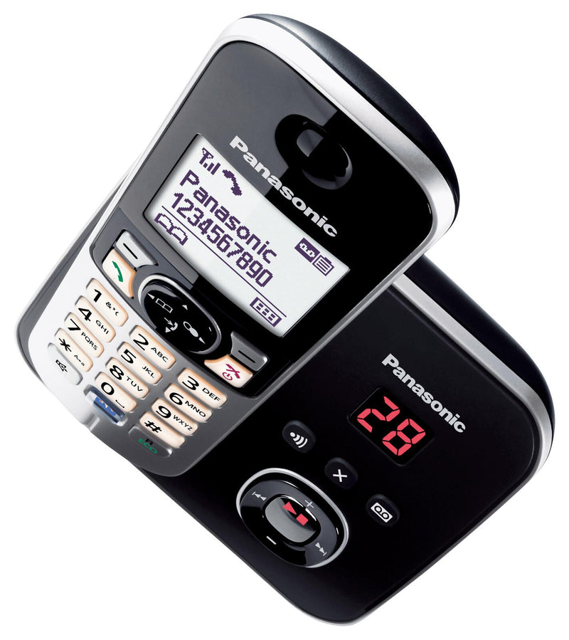 Panasonic Schnurloses Telefon mit Anrufbeantworter KX-TG6821GB schwarz-silber
