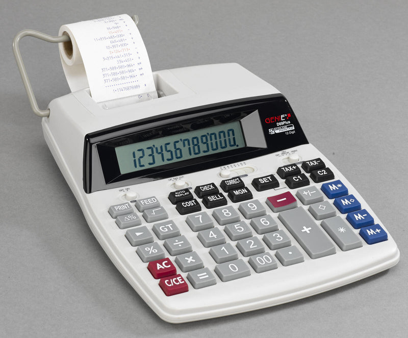 GENIE Tischrechner druckend D69 plus lichtgrau/schwarz