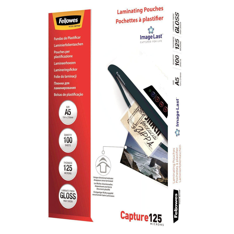 Fellowes Laminierfolien glänzend 125 mikron A5