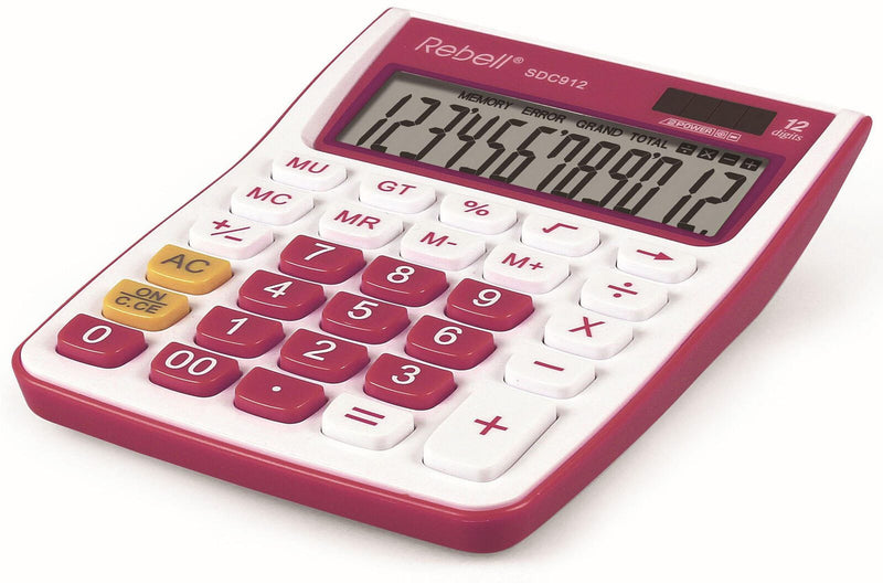 Rebell Tischrechner SDC912 pink/weiß