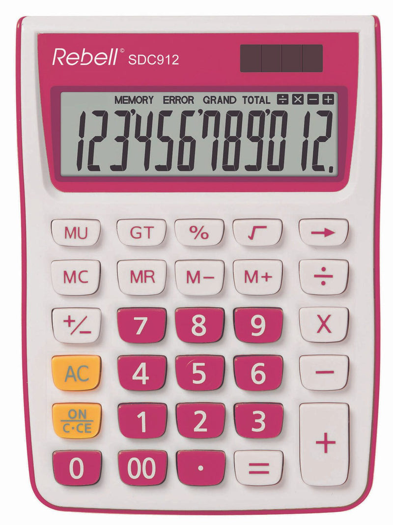 Rebell Tischrechner SDC912 pink/weiß