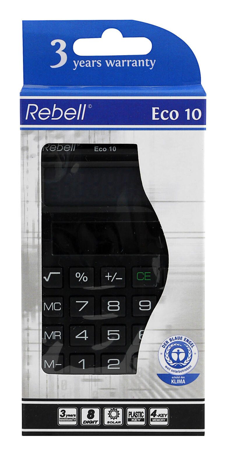 Rebell Tischrechner ECO 10 schwarz