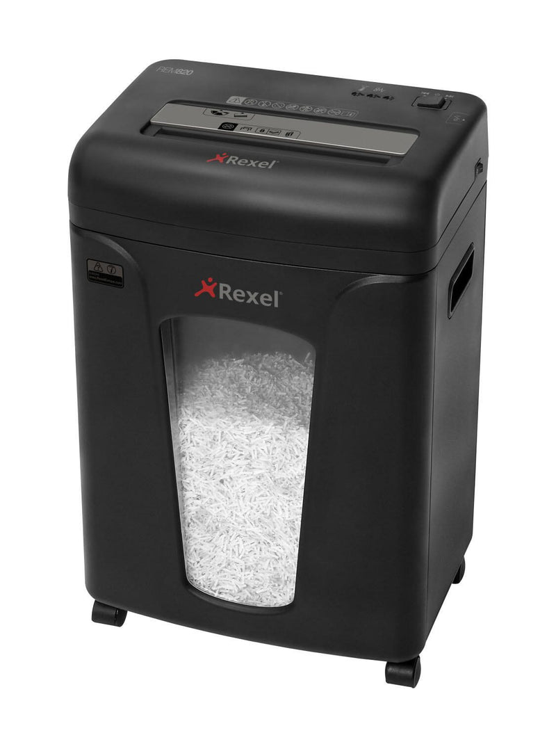 Rexel Mercury REM820 Aktenvernichter mit Partikelschnitt bis 8 Blatt schwarz