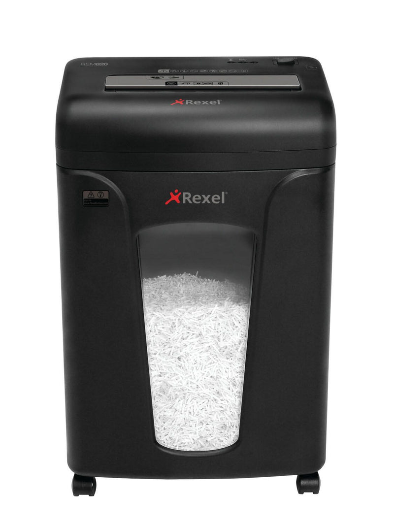 Rexel Mercury REM820 Aktenvernichter mit Partikelschnitt bis 8 Blatt schwarz