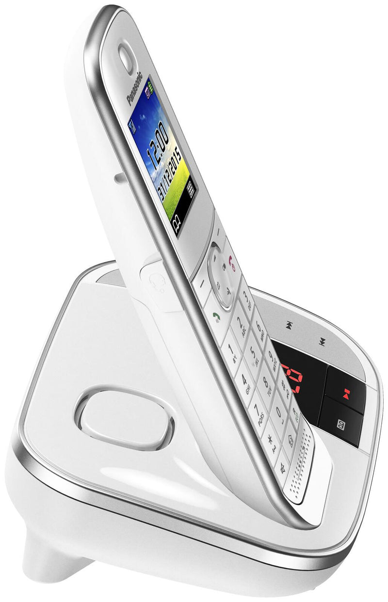 Panasonic Schnurloses Telefon-Set mit Anrufbeantworter KX-TGJ322GW weiß
