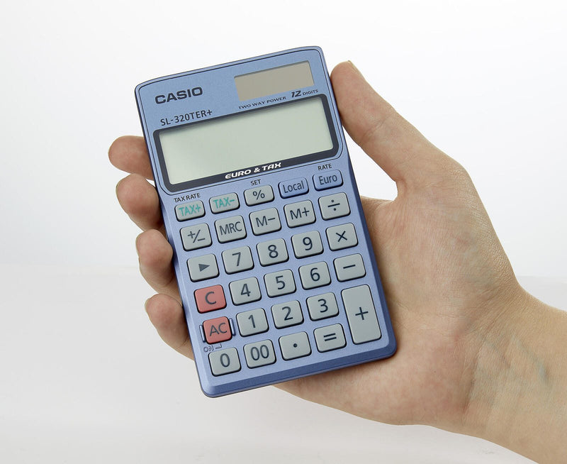 CASIO Taschenrechner SL-320TER+ stahlblau
