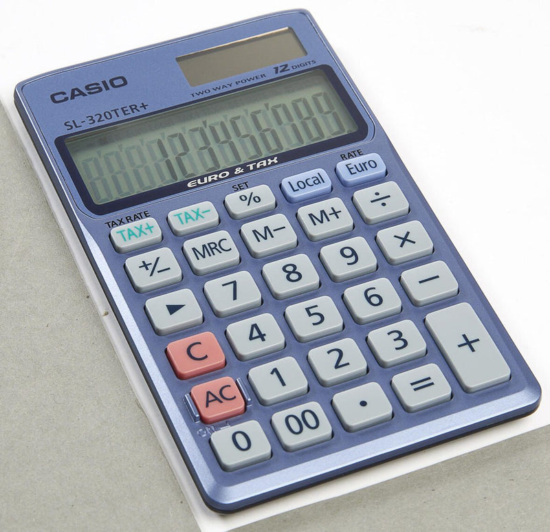 CASIO Taschenrechner SL-320TER+ stahlblau