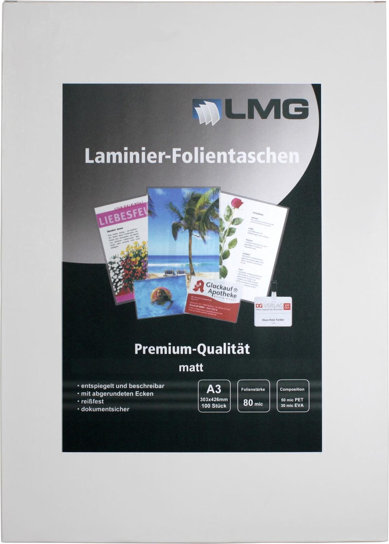 LMG Laminierfolien matt 80 mikron A3