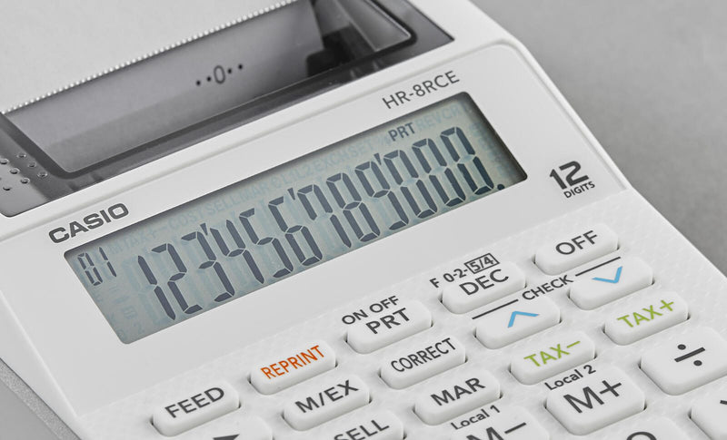 CASIO Tischrechner druckend HR-8RCE-WE weiß