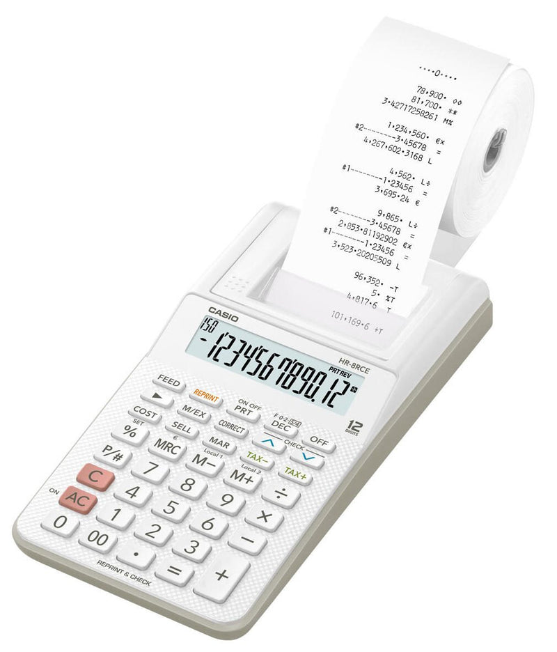 CASIO Tischrechner druckend HR-8RCE-WE weiß