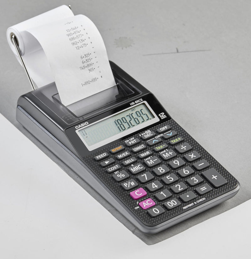 CASIO Tischrechner druckend HR-8RCE schwarz