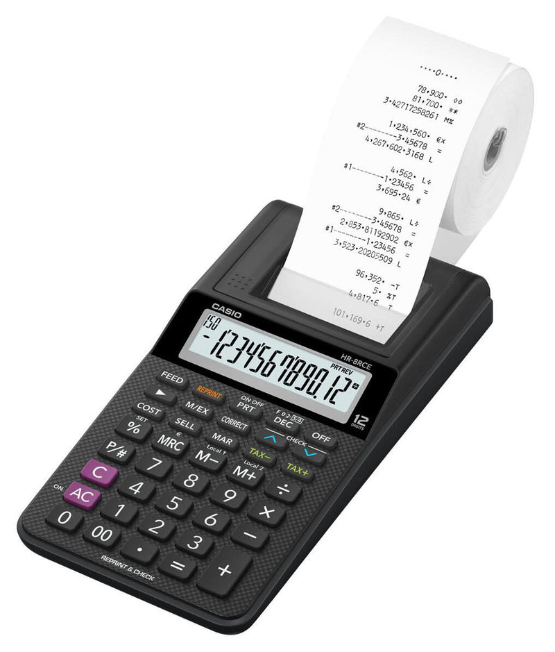 CASIO Tischrechner druckend HR-8RCE schwarz