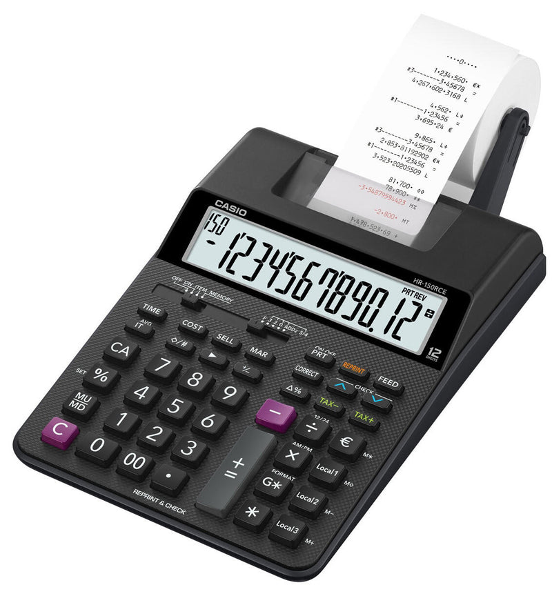 CASIO Tischrechner druckend HR-150RCE schwarz