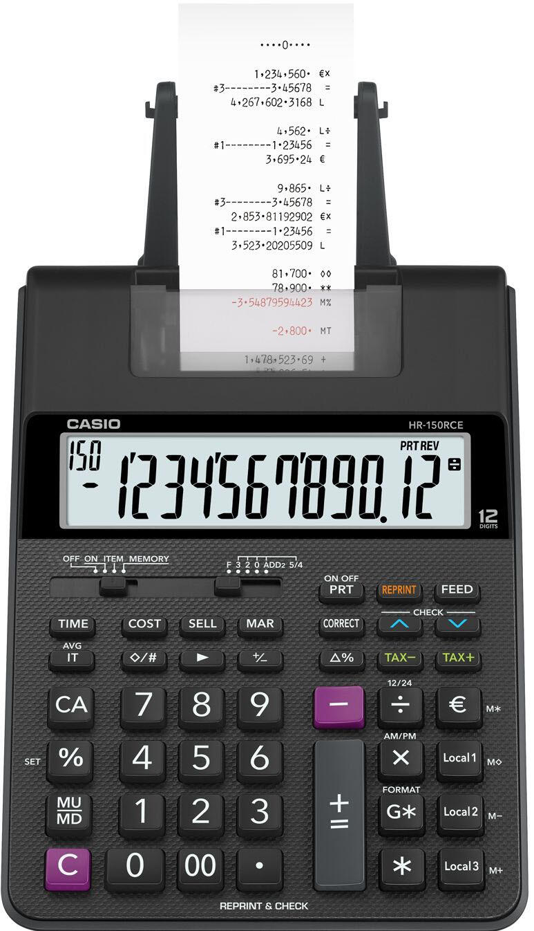 CASIO Tischrechner druckend HR-150RCE schwarz