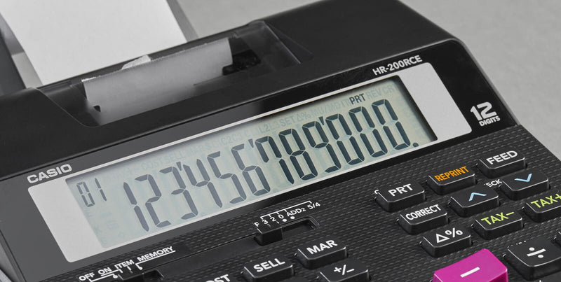 CASIO Tischrechner druckend HR-200RCE schwarz