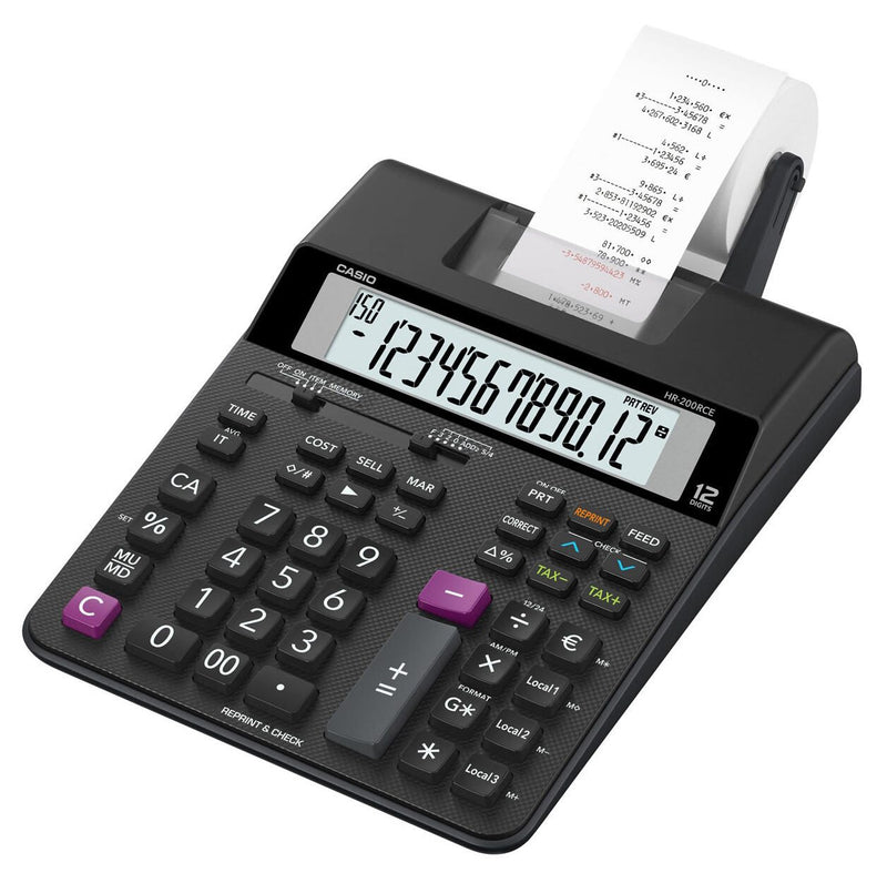 CASIO Tischrechner druckend HR-200RCE schwarz