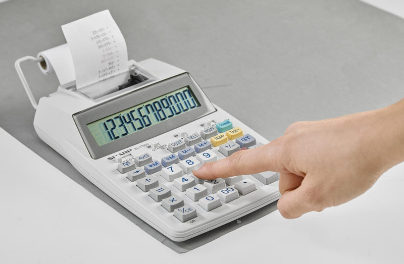 Sharp Tischrechner druckend EL-1750V lichtgrau