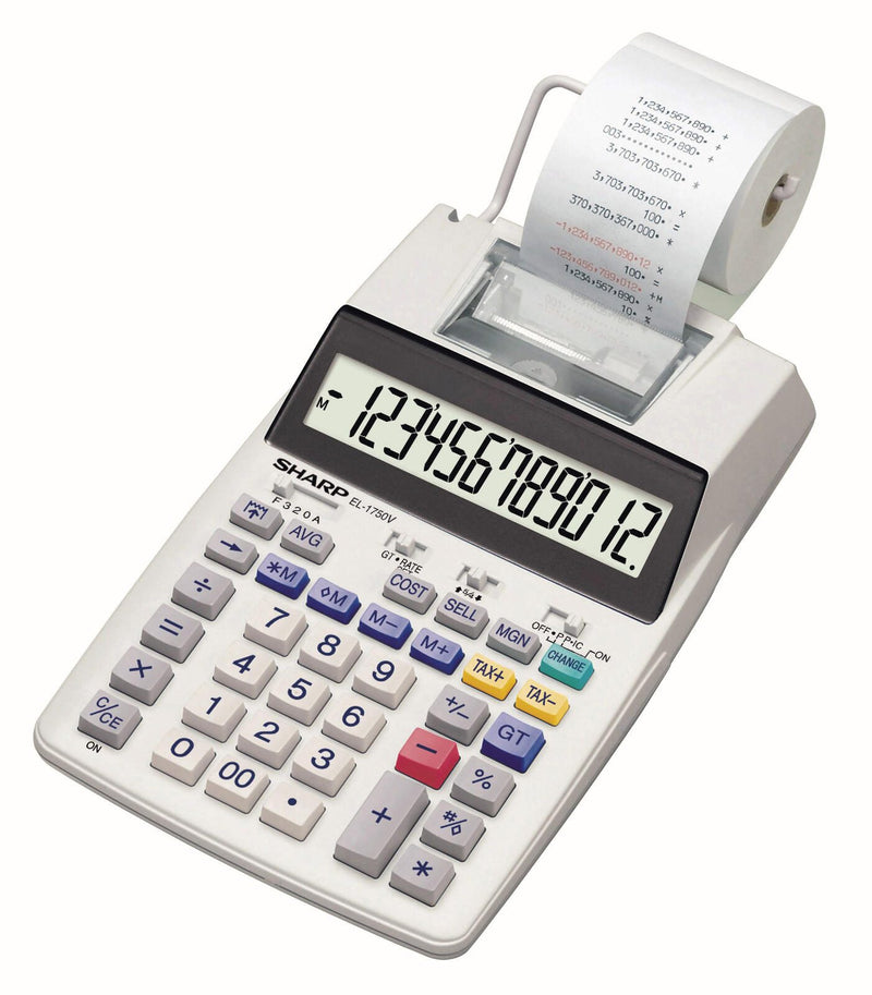 Sharp Tischrechner druckend EL-1750V lichtgrau