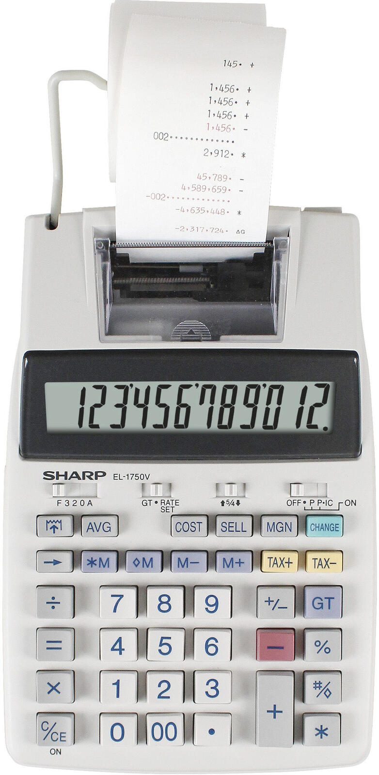 Sharp Tischrechner druckend EL-1750V lichtgrau