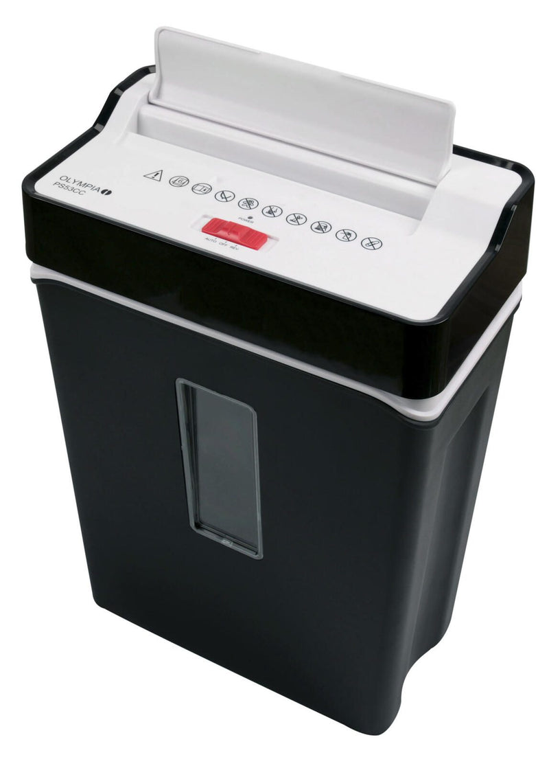 OLYMPIA PS53CC Aktenvernichter mit Partikelschnitt bis 6 Blatt schwarz