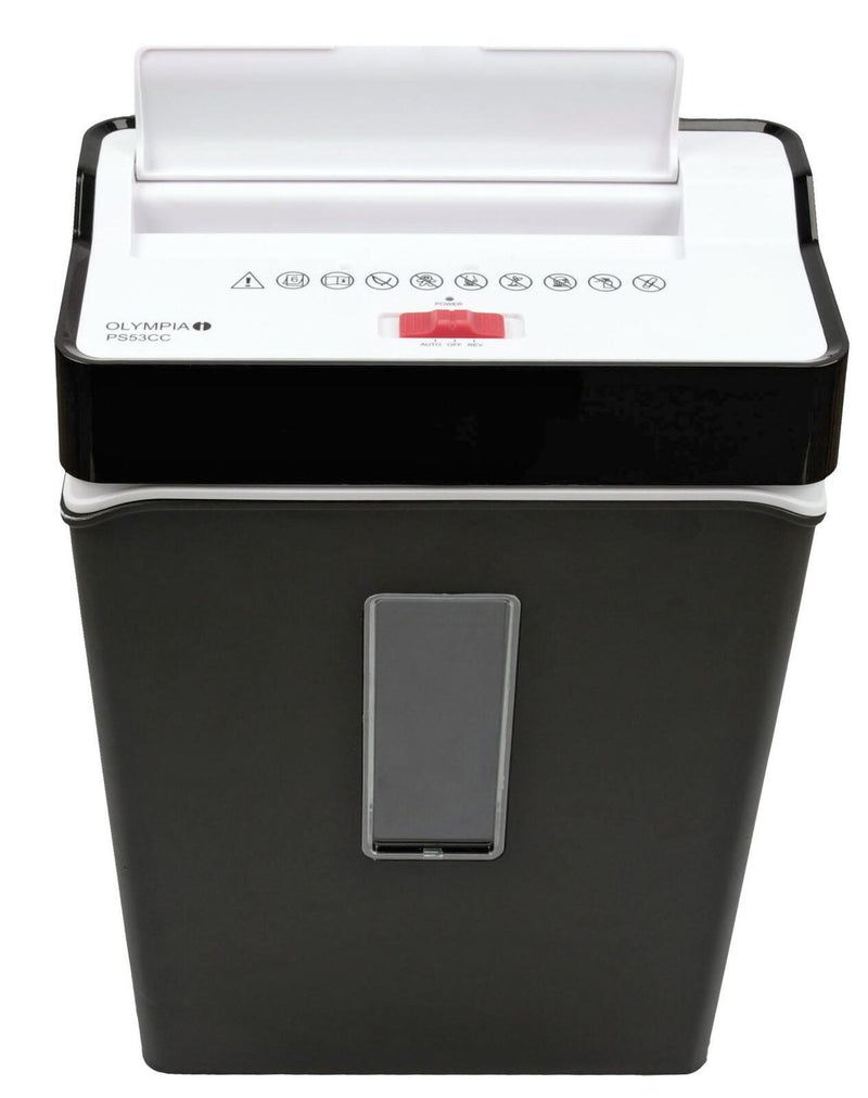 OLYMPIA PS53CC Aktenvernichter mit Partikelschnitt bis 6 Blatt schwarz