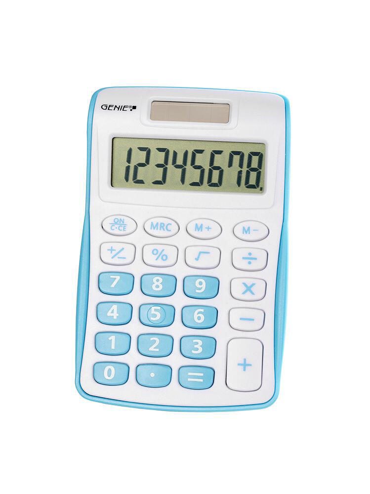 GENIE Taschenrechner 120 B weiß/blau