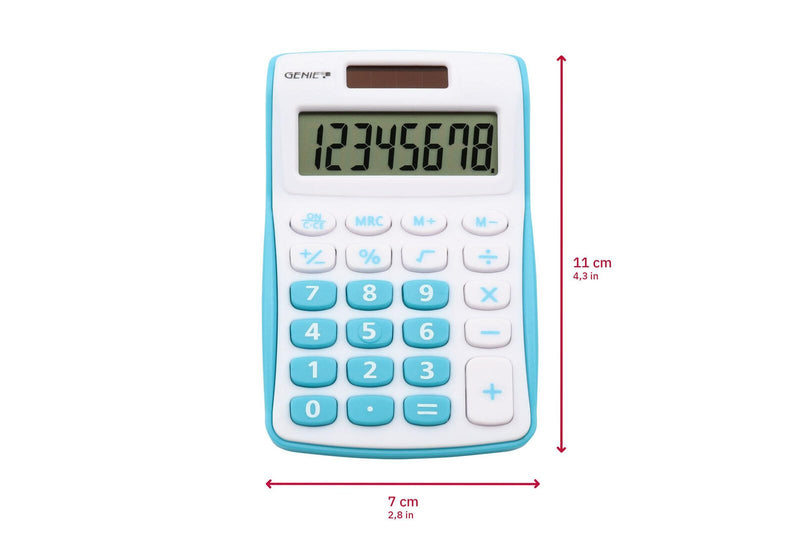 GENIE Taschenrechner 120 B weiß/blau