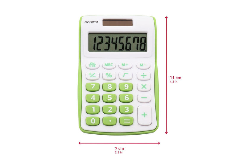 GENIE Taschenrechner 120 G weiß/grün