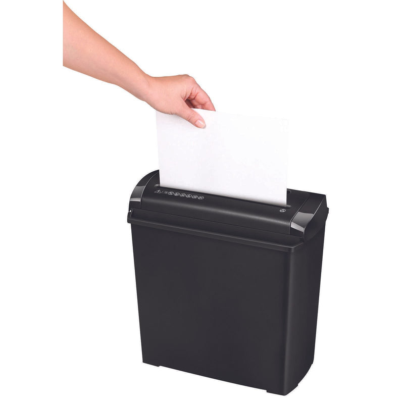 Fellowes Powershred P-25S Aktenvernichter mit Streifenschnitt bis 5 Blatt schwarz