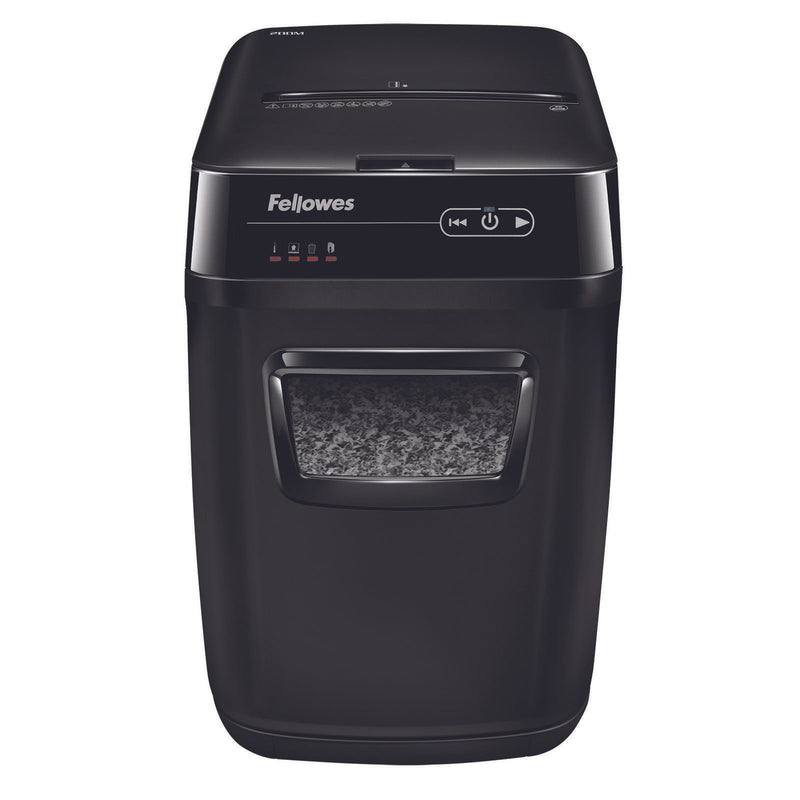 Fellowes AutoMax 200M Aktenvernichter mit Partikelschnitt bis 180 Blatt schwarz
