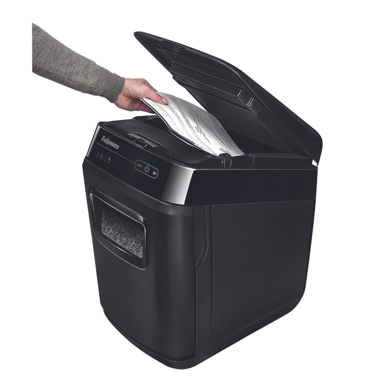 Fellowes AutoMax 200M Aktenvernichter mit Partikelschnitt bis 180 Blatt schwarz