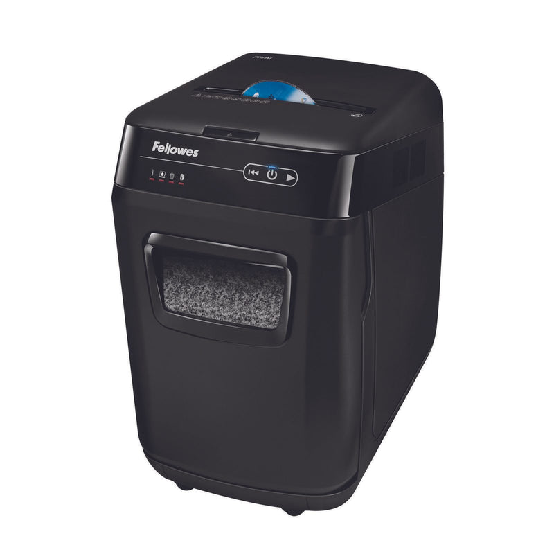 Fellowes AutoMax 200M Aktenvernichter mit Partikelschnitt bis 180 Blatt schwarz