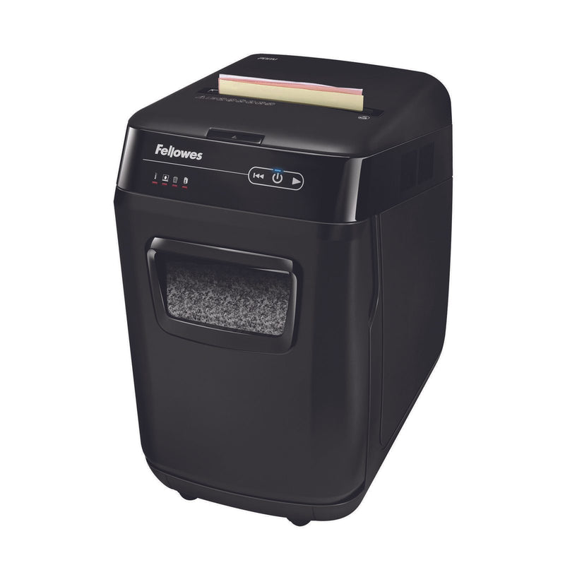 Fellowes AutoMax 200M Aktenvernichter mit Partikelschnitt bis 180 Blatt schwarz