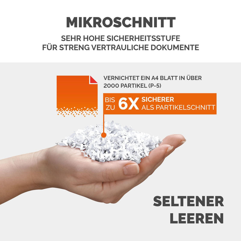 Fellowes AutoMax 200M Aktenvernichter mit Partikelschnitt bis 180 Blatt schwarz