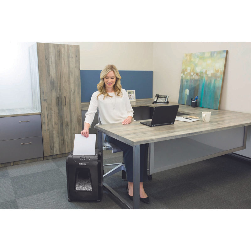 Fellowes Powershred 12C Aktenvernichter mit Partikelschnitt bis 11 Blatt schwarz