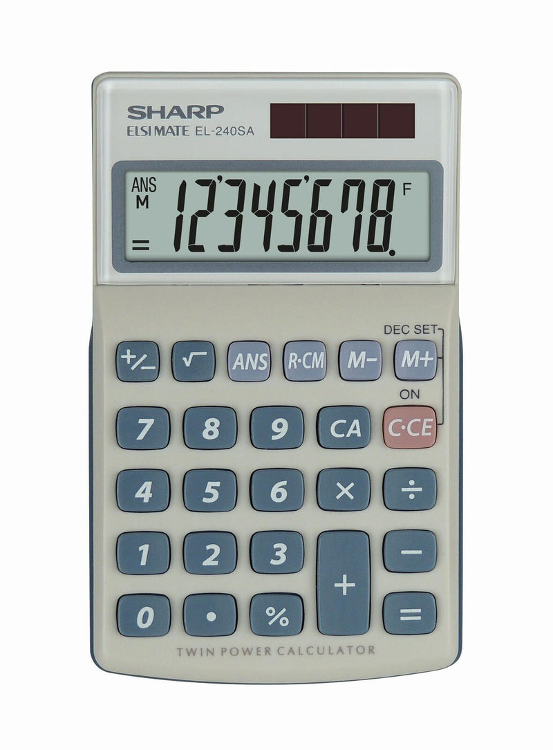 Sharp Taschenrechner EL-240SA lichtgrau