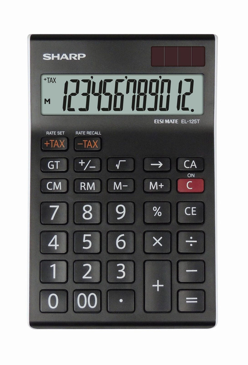 Sharp Tischrechner EL-125TWH schwarz