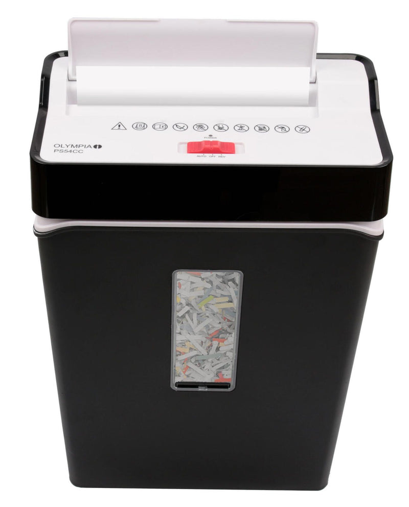 OLYMPIA PS54CC Aktenvernichter mit Partikelschnitt bis 8 Blatt schwarz