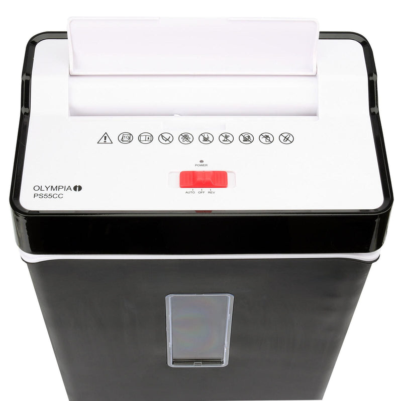 OLYMPIA PS55CC Aktenvernichter mit Partikelschnitt bis 10 Blatt schwarz