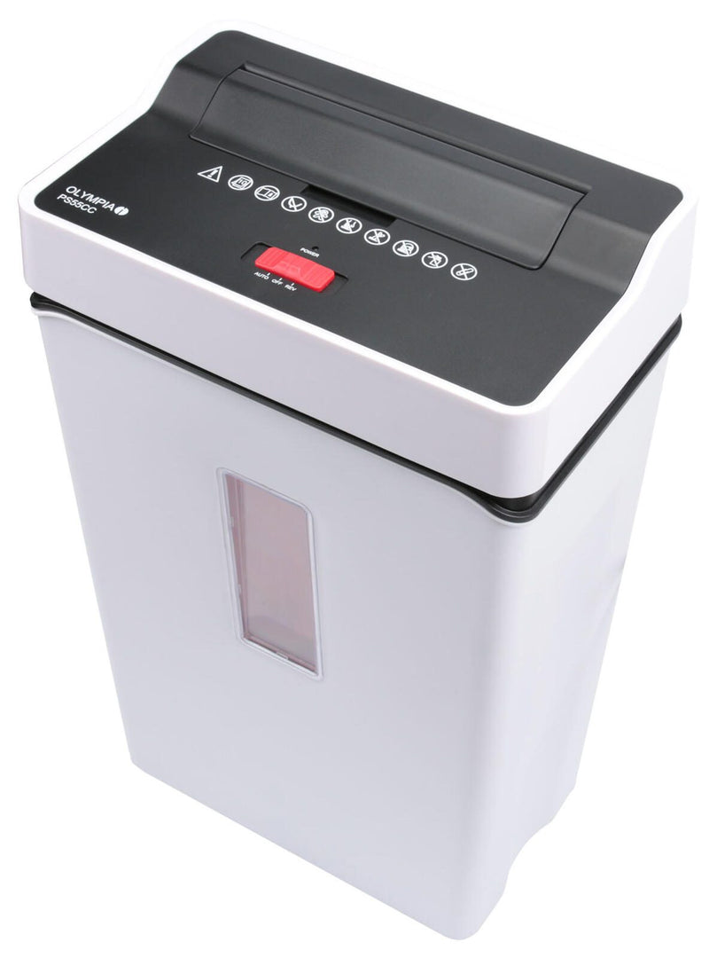 OLYMPIA PS55CC Aktenvernichter mit Partikelschnitt bis 10 Blatt weiß