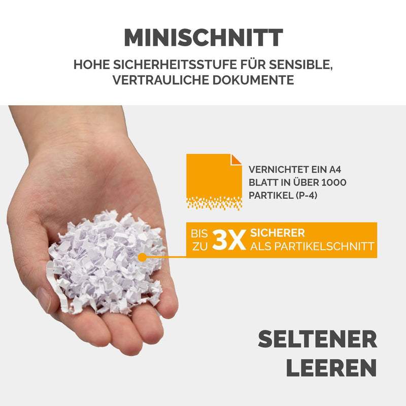 Fellowes Automax 100M Aktenvernichter mit Partikelschnitt bis 100 Blatt schwarz