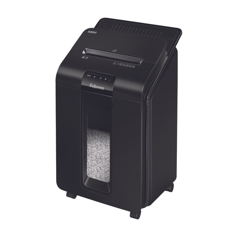 Fellowes Automax 100M Aktenvernichter mit Partikelschnitt bis 100 Blatt schwarz