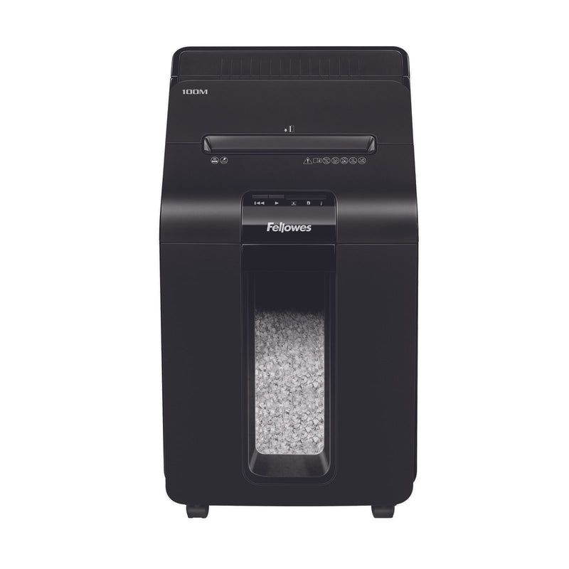 Fellowes Automax 100M Aktenvernichter mit Partikelschnitt bis 100 Blatt schwarz