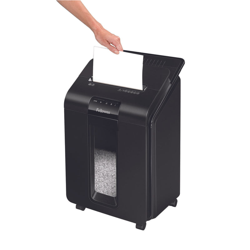 Fellowes Automax 100M Aktenvernichter mit Partikelschnitt bis 100 Blatt schwarz